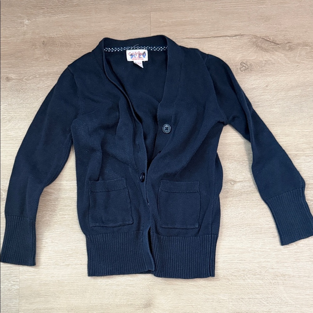 Cat & Jack Navy Cardigan Sweater